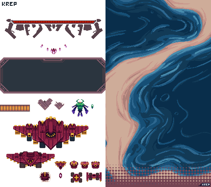 Mockup made from assets made for a jam